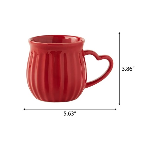 The Pioneer Woman Colette Heart Handle red mugs (2pk) - Picture 5 of 6